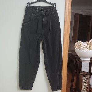 Zara Charcoal Tapered Jeans